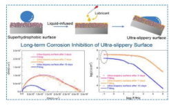 注入液体的光滑表面在长期耐腐蚀性能方面优于超疏水表面