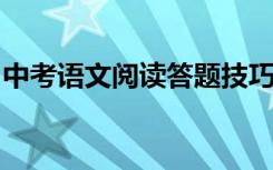 中考语文阅读答题技巧快来保存你的语文成绩