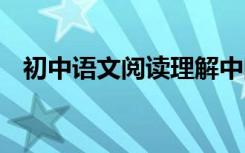 初中语文阅读理解中的解题技巧:答题模式