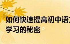 如何快速提高初中语文成绩？学习与校长分享学习的秘密