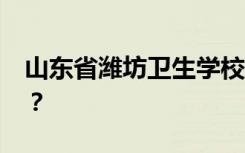 山东省潍坊卫生学校2022年学费一年多少钱？