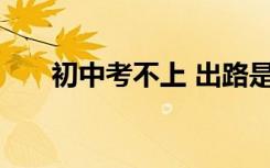 初中考不上 出路是什么 学什么专业？