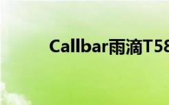 Callbar雨滴T58没有前置摄像头