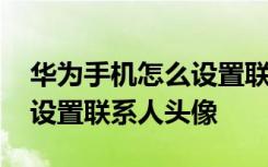 华为手机怎么设置联系人头像 华为手机怎么设置联系人头像