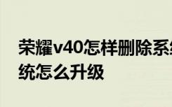 荣耀v40怎样删除系统更新包 华为荣耀4A系统怎么升级