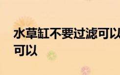 水草缸不要过滤可以吗 水草缸不要过滤可不可以