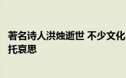 著名诗人洪烛逝世 不少文化界人士在朋友圈默默转发悼念寄托哀思