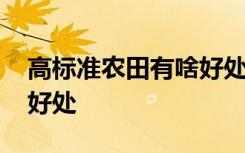 高标准农田有啥好处 高标准农田有如下四大好处