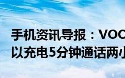 手机资讯导报：VOOC闪充曝光OPPOR9s可以充电5分钟通话两小时