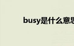 busy是什么意思 busy的反义词