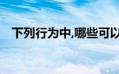 下列行为中,哪些可以作为合理的税收筹划