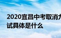 2020宜昌中考取消九年级体育与健康统一考试具体是什么