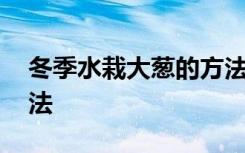 冬季水栽大葱的方法 冬季水栽大葱有什么方法