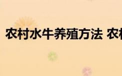 农村水牛养殖方法 农村水牛养殖方法有哪些