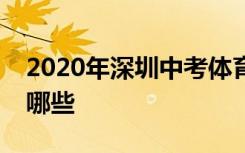 2020年深圳中考体育考试的时间及项目是有哪些