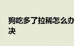 狗吃多了拉稀怎么办 狗吃多了拉肚子怎么解决