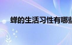 蝉的生活习性有哪些 蝉的生活习性总结