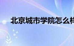 北京城市学院怎么样 北京城市学院简介