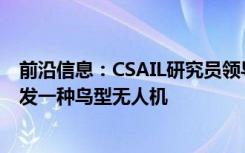 前沿信息：CSAIL研究员领导的多学科大学研究计划正在开发一种鸟型无人机