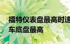 福特仪表盘最高时速220是什么车 福特什么车底盘最高