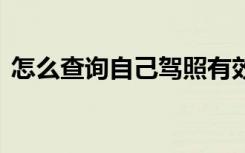 怎么查询自己驾照有效期 怎么查驾照有效期