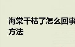 海棠干枯了怎么回事 海棠干枯的原因和解决方法