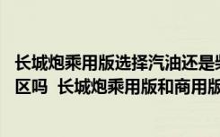 长城炮乘用版选择汽油还是柴油好 长城炮乘用版可以进入市区吗  长城炮乘用版和商用版哪个好