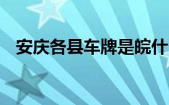 安庆各县车牌是皖什么 安庆车牌是皖什么