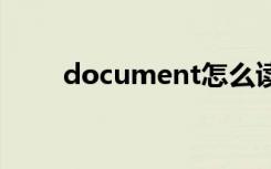 document怎么读 document解释