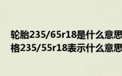 轮胎235/65r18是什么意思 轮胎规格参数解释图片,轮胎规格235/55r18表示什么意思