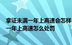 拿证未满一年上高速会怎样 拿证多久可以上高速  拿证未满一年上高速怎么处罚