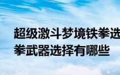 超级激斗梦境铁拳选什么武器 超激斗梦境铁拳武器选择有哪些