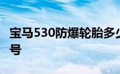 宝马530防爆轮胎多少钱 宝马530轮胎什么型号