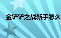 金铲铲之战新手怎么玩 金铲铲新手怎么玩