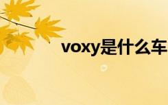 voxy是什么车 voxy是什么车