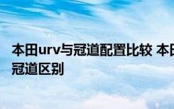 本田urv与冠道配置比较 本田urv卖得最好的颜色本田urv和冠道区别