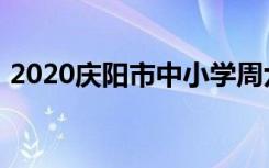 2020庆阳市中小学周六上课的具体安排时间