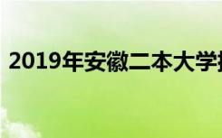 2019年安徽二本大学排名及安徽省高职院校