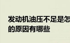 发动机油压不足是怎么回事 发动机油压不足的原因有哪些