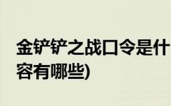 金铲铲之战口令是什么 (金铲铲之战海盗船阵容有哪些)