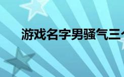 游戏名字男骚气三个字(好男孩游戏名)