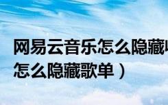 网易云音乐怎么隐藏收藏的歌单（网易云音乐怎么隐藏歌单）