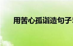 用苦心孤诣造句子50字 苦心孤诣造句