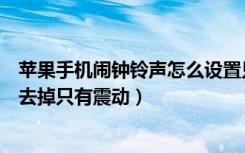 苹果手机闹钟铃声怎么设置只震动（苹果手机闹铃怎么铃声去掉只有震动）