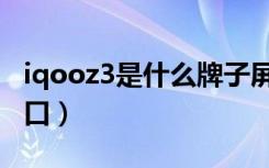 iqooz3是什么牌子屏幕（iqooz3是什么充电口）