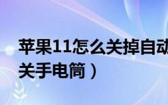 苹果11怎么关掉自动调节亮度（苹果11怎么关手电筒）