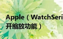 Apple（WatchSeries4耐克智能手表怎么打开缩放功能）