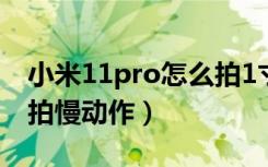 小米11pro怎么拍1寸照片（小米11pro怎么拍慢动作）