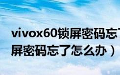 vivox60锁屏密码忘了解不开锁（vivox60锁屏密码忘了怎么办）