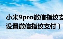 小米9pro微信指纹支付不了（小米9pro怎么设置微信指纹支付）